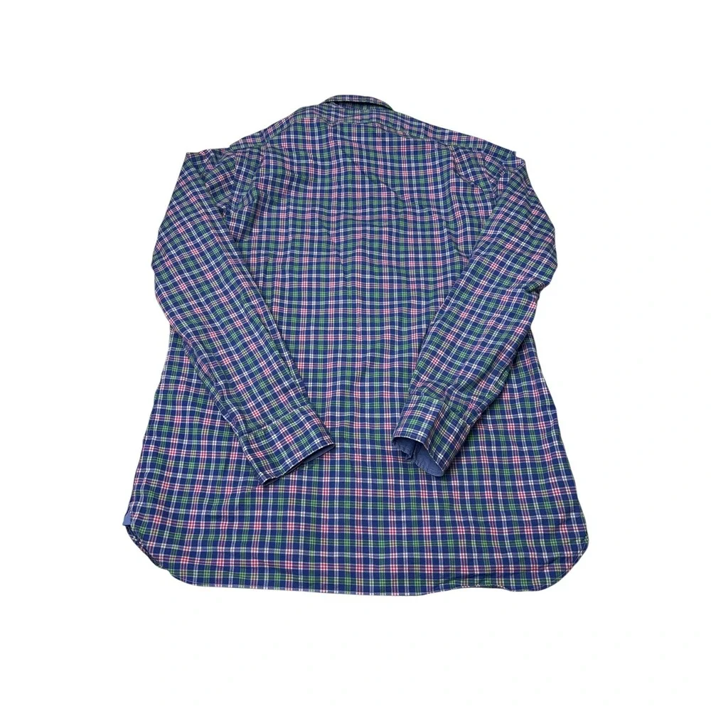 Polo Ralph Lauren Men's Plaid Button Down Shirt Stretch Cotton Pink Green Blue M